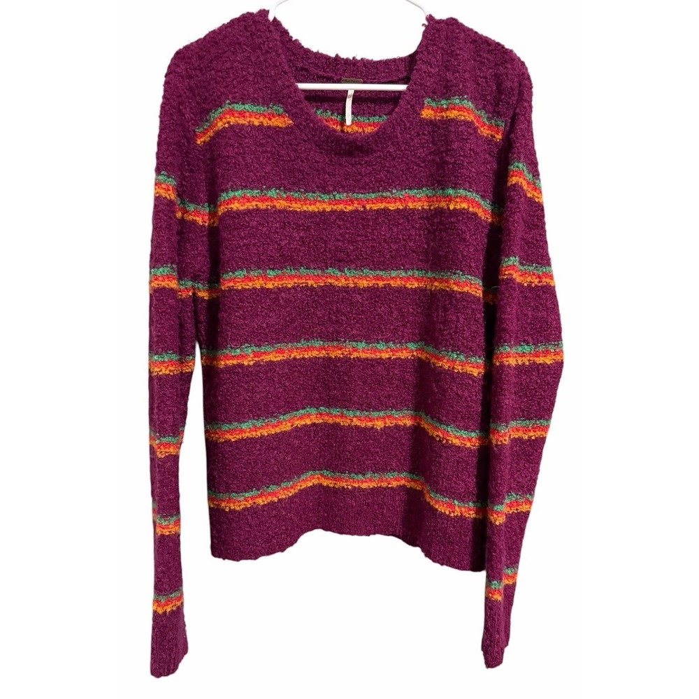 Free People Best Day Ever Striped Sweater Women's Size Large